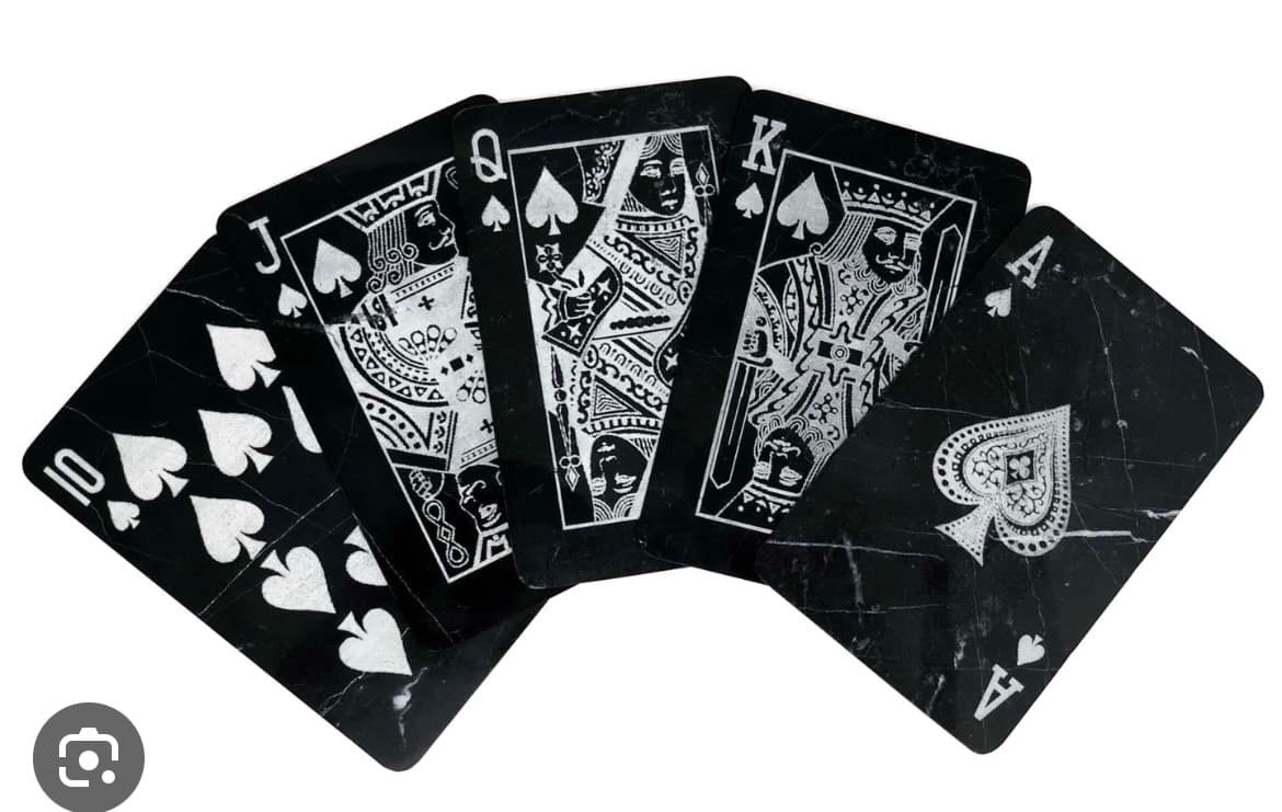 Premium black playing cards