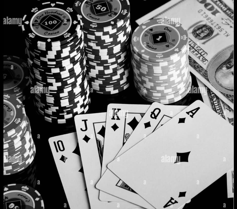 Poker chips and cards
