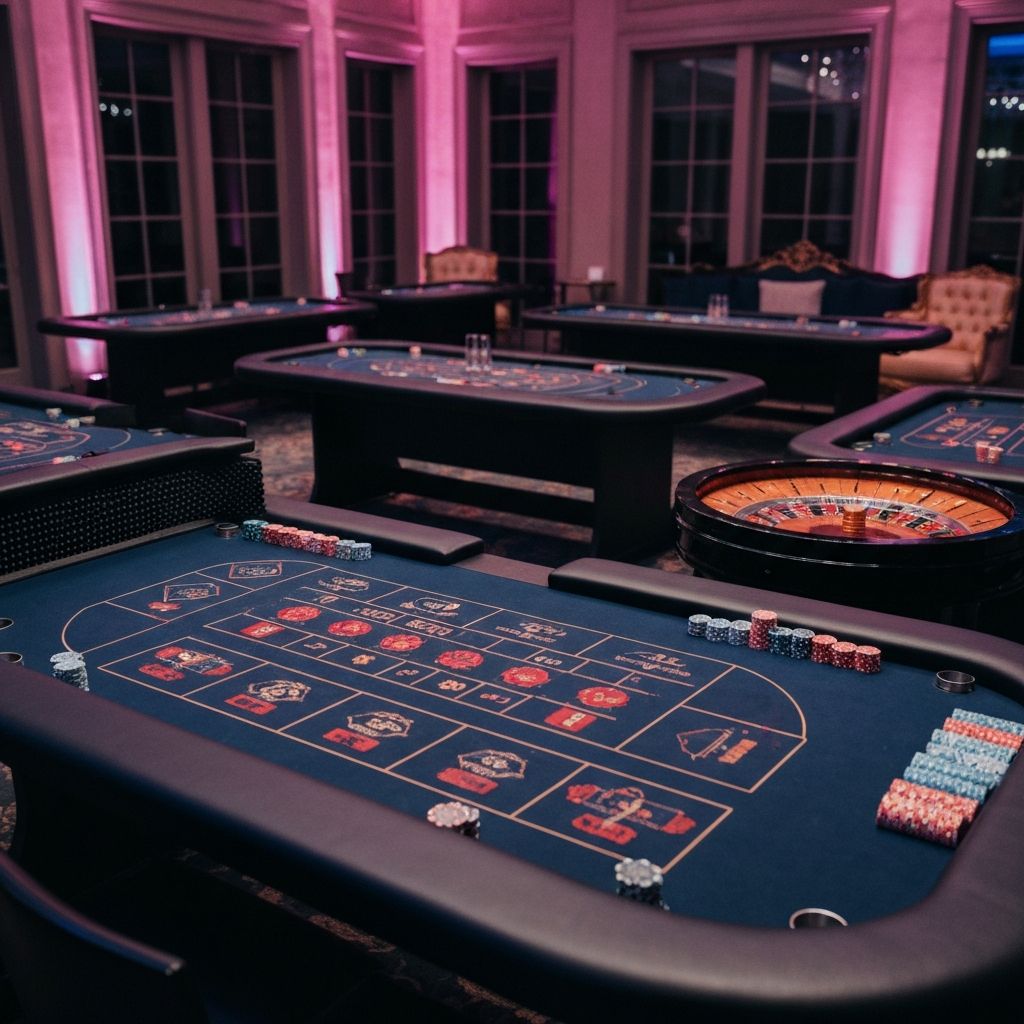 Private casino party setup